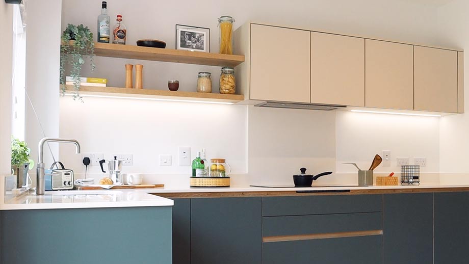 A modern kitchen in a new build home